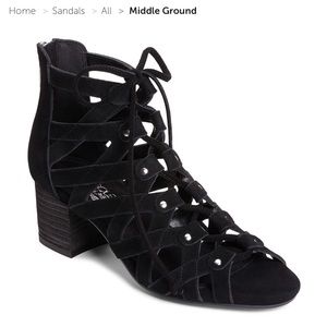 Aerosoles Middle Ground Lace Up Block Heel Sandal
